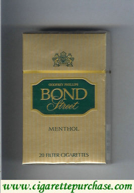 Bond Street Godfrey Phillips Menthol cigarettes USA
